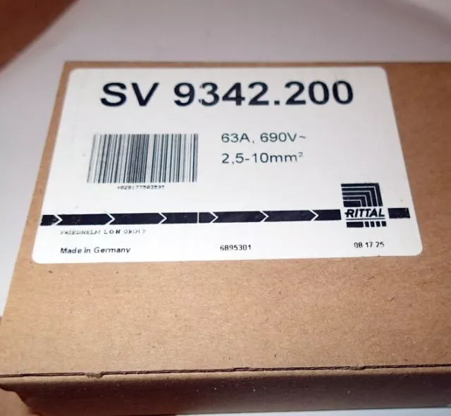 Rittal SV 9342.200 Connection Adapter 63A 690V 3-Pin 2.5-10mm