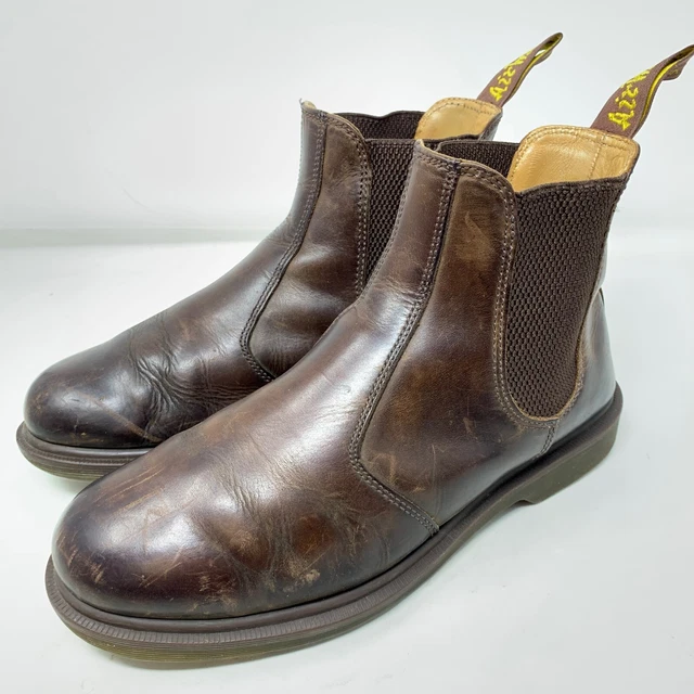 DR MARTENS GAUCHO 2976 Chelsea crazy horse Leather Ankle Boots Uk 9 eu