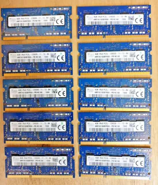 Barrette mémoire vive 4 Go (10x4 Go) Ram DDR3 SK Hynix, Sodimm, pc portable (9)