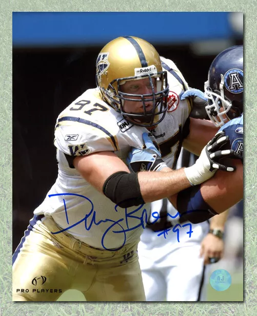 Doug Brown Winnipeg Blue Bombers Autographed CFL 8x10 Photo