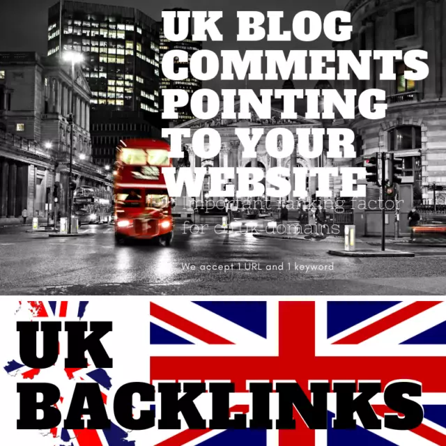 100 UK Blog Comments! UK specific link building service for your website!