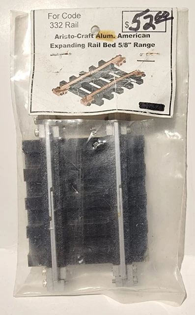 Aristocraft G Scale Code 332 American Expanding Rail Bed 5/8" Range Aristocraft G Scale Code 332 American Expanding Rail Bed 5/8" Range