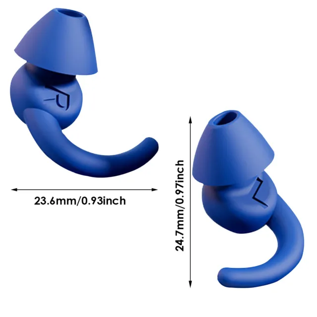 2pairs Snoring Travel Soft Silicone Ear Plug For Sleeping Home Noise Canceling
