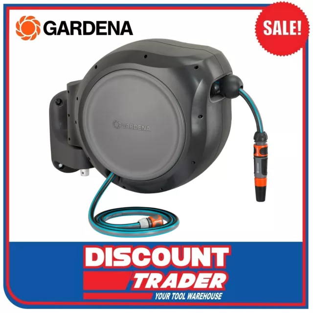 GARDENA ROLL-UP 20M Wall Mounted 13mm Auto Spring Retractable Hose