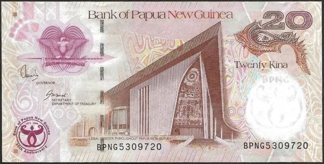 Papua New Guinea - bank note Of 20 Kina 2008 Spl P#36