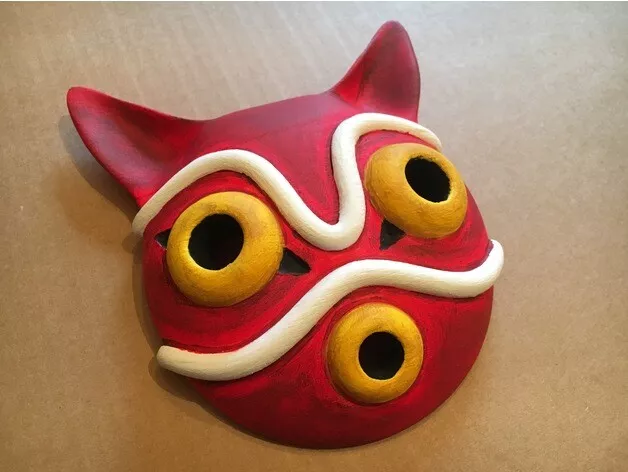3D-PRINTED STUDIO GHIBLI Princess Mononoke San's Mask Unpainted £47.24