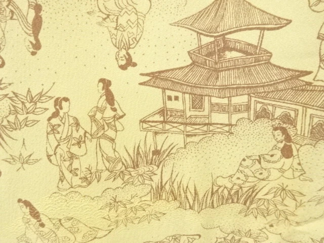 6801196: Japanese Kimono / Antique Kimono / People In The Past & Scenery