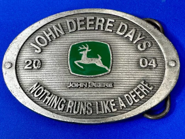 John Deere Days Nothing Runs Like A Deere 2004 Company Logo Belt Buckle