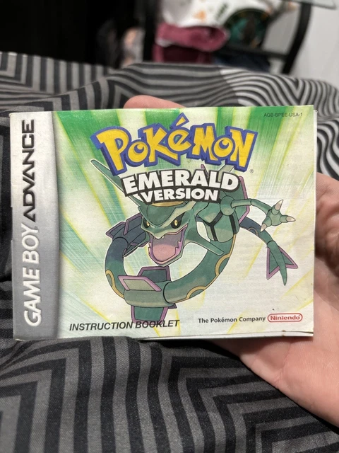 Pokemon Emerald Version GBA Manual Only Instructions Booklet Gameboy Advance