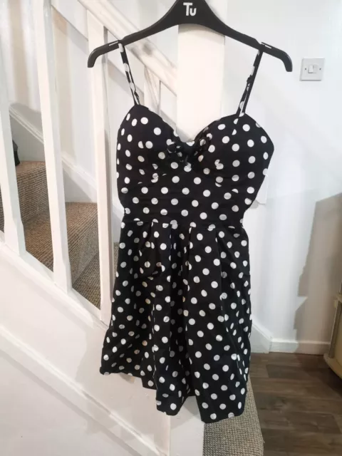 EX CAMEO ROSE Polka Dot Retro dress 12.00 PicClick UK