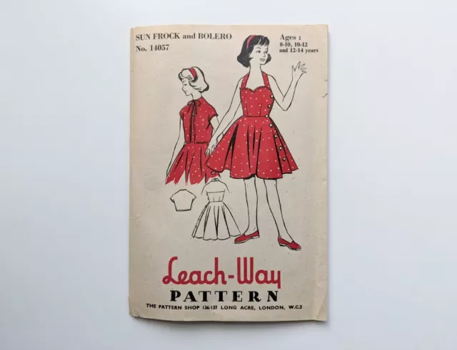 Vintage 1950s sewing pattern | Child’s dress | Leach-Way 14057 | 10-12 years