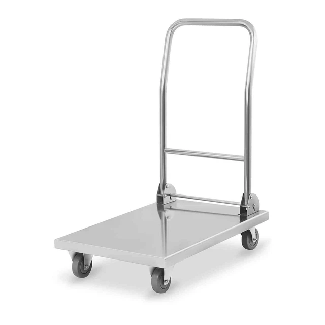 Carrello A Piattaforma Carrello Da Lavoro Con Piattaforma Acciaio Inox 400 Kg