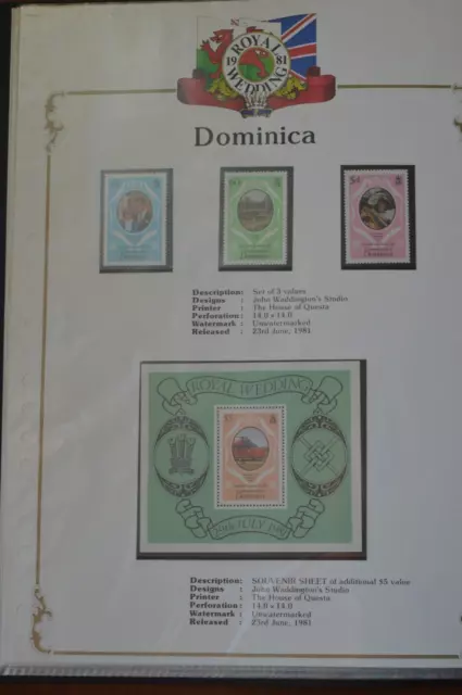 Dominica - 1981 - Charles & Diana Royal Wedding set