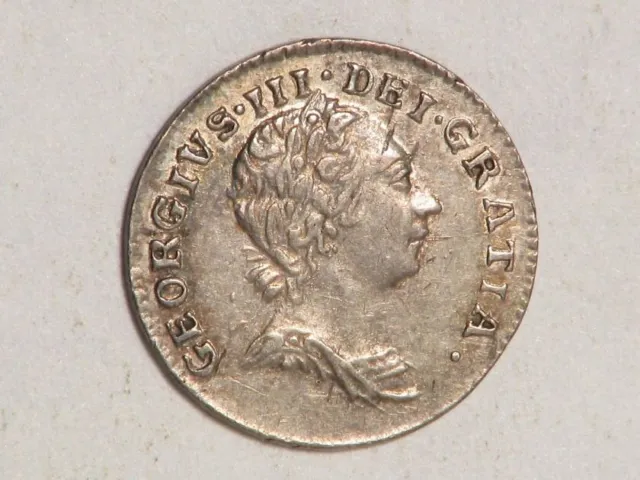 GREAT BRITAIN  1784  1 Pence Maundy  George III  Silver AU-Unc