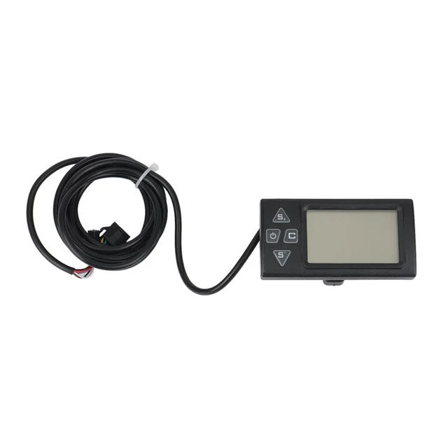 Akozon Écran LCD S866 Pour Vélo Électrique – 24V/36V/48V, Prise SM, IP65, Montage Sur Guidon 22,2 Mm – Affiche Vitesse, Batterie, Mode