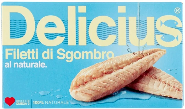 Delicius - Filetti di Sgombro, al Naturale - 125 g