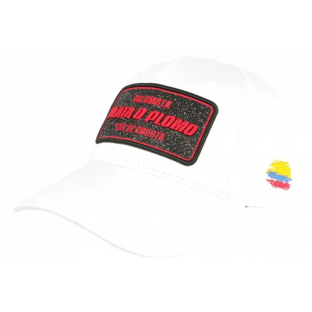 Casquette Plata O Plomo Strass - Blanche Et Orange, Streetwear, Taille Unique, Neuve Avec étiquettes