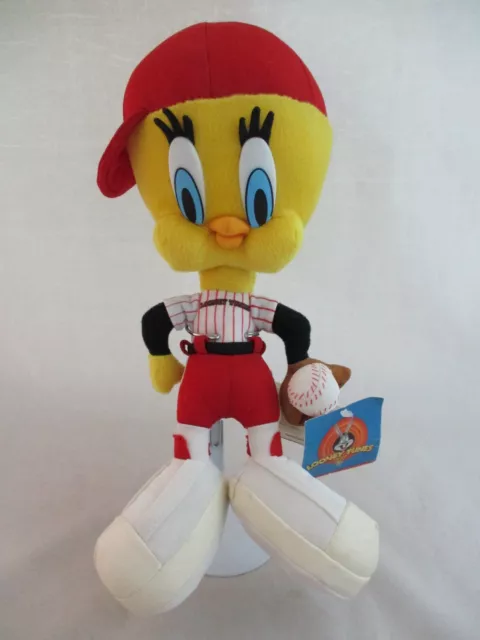 Vintage Tweety Bird Softball Plush Toy 1998 Warner Bros Looney Tunes Ace 14”