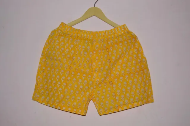 Small Size Cotton Short Pajama Boxer Shorts Cotton Block print Night Wear Boxer