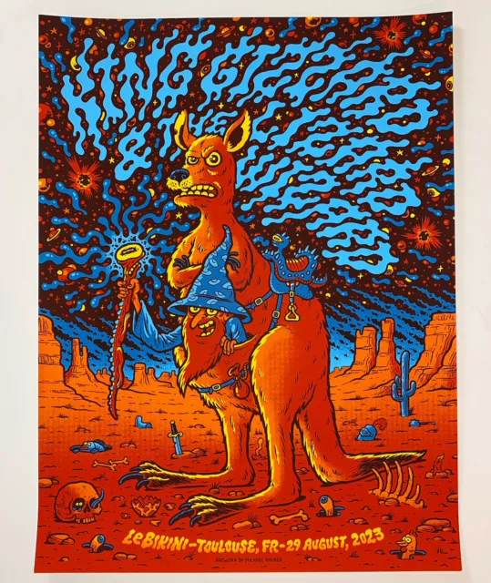 King Gizzard & The Lizard Wizard Poster France 8/29/23 Silkscreen S/N Official!