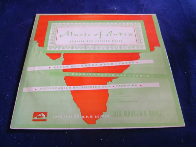 Ustad Ali Akbar Khan Music Of India His Master's Voice ALPC 2 Indien Vinyl LP