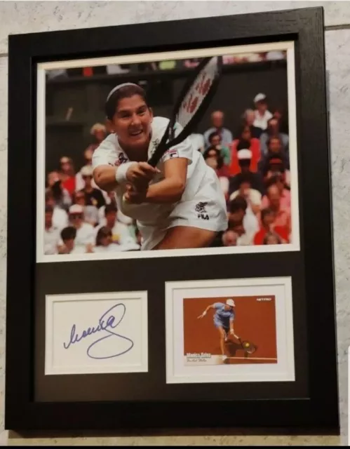 MONICA SELES AUTOGRAPHED AUTHENTIC Signed FRAMED TENNIS HOF 11X14 Photo JSA BAS