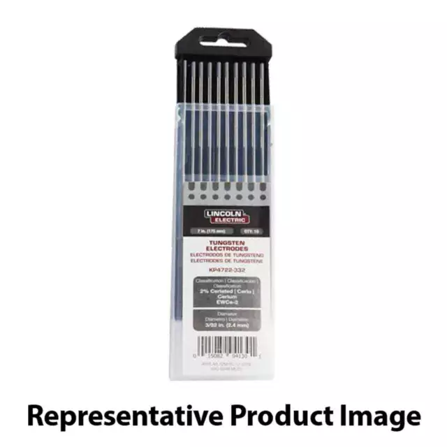 Lincoln Electric 2% Ceriated Tungsten Electrode, 5/32” x 7”, KP4722-532