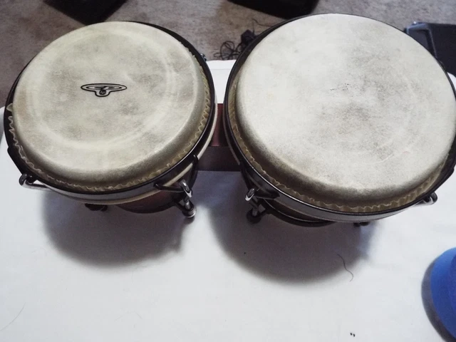 LATIN PERCUSSION CP Traditional Bongos Dark Wood 6 and 7 inch