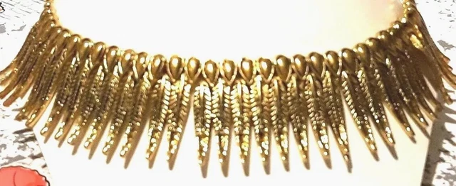Collier Style Cléopâtre En Métal Doré - Sans Nickel - Neuf Avec étiquettes