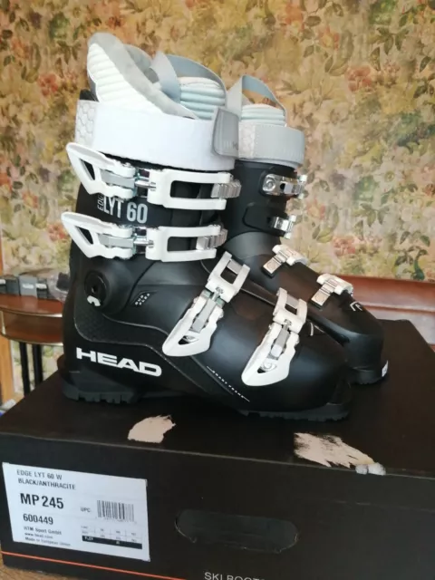 Head Edge Lyt 60 W Womens Ski Boots Black /White Size 24.5