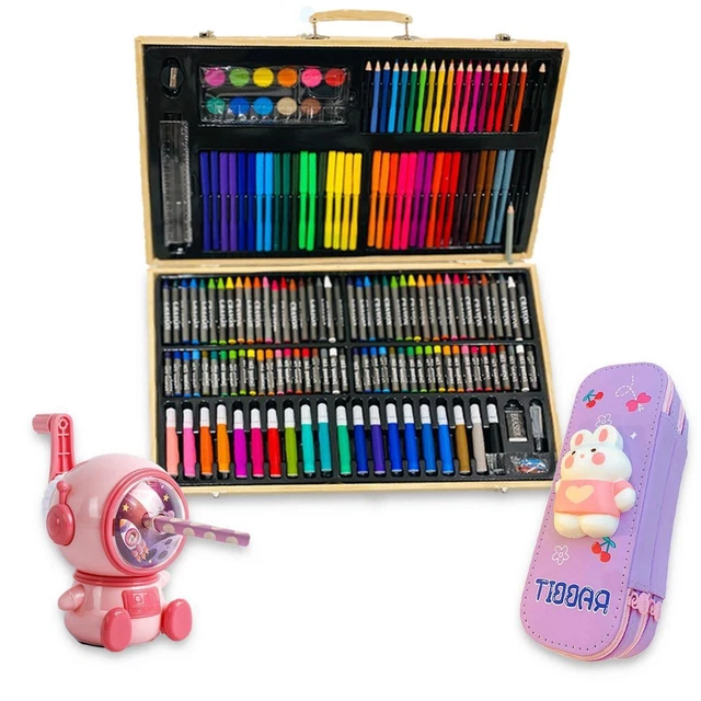 Sobebear Combo Set-Magnetic Pen & Pencil Box with Astronaut Shape Sharpener & Pa