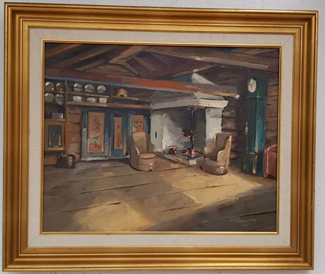 Wunderschönes Ölgemälde Kunstwerk mit Rahmen Malerei Oil Painting Zimmer Stadt