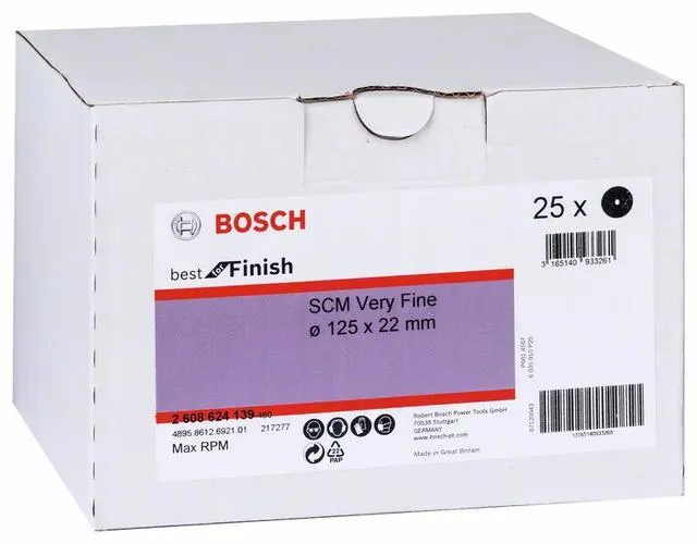 25x Bosch Scm para Acabado De Acero Inox. / Metal, Muy Fino , Ø 125MM 2