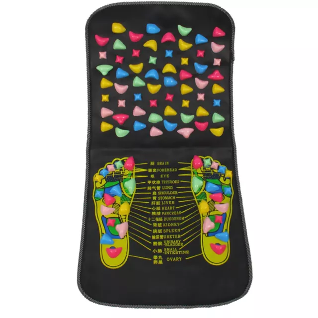 Foot Acupuncture Massage Pad Reflexology Walk Stone Mat Pad for Relax Body Pain 2