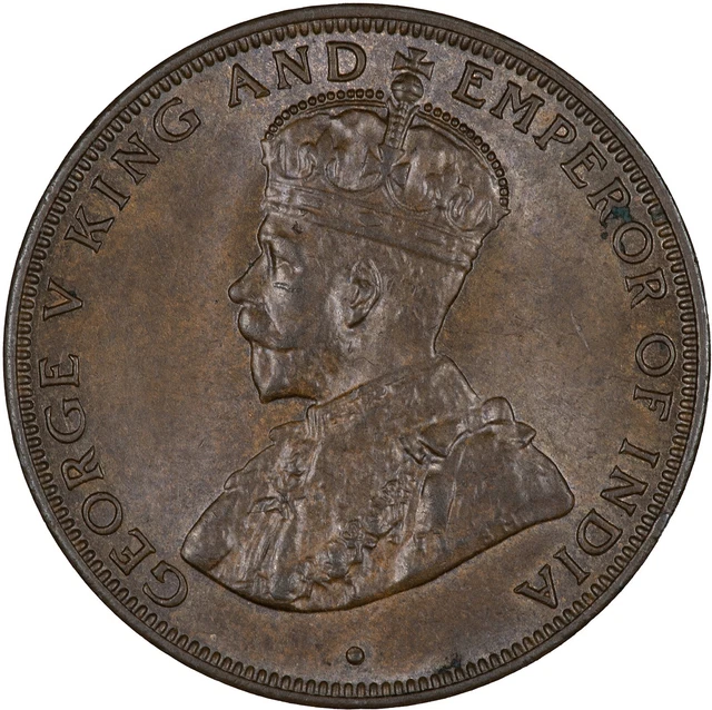 Hong Kong 1934 Cent GLOSSY UNC
