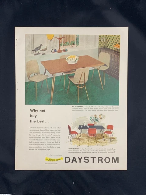 Magazine Ad* - 1954 - Daystrom Furniture - Mid Century Modern - (#3)