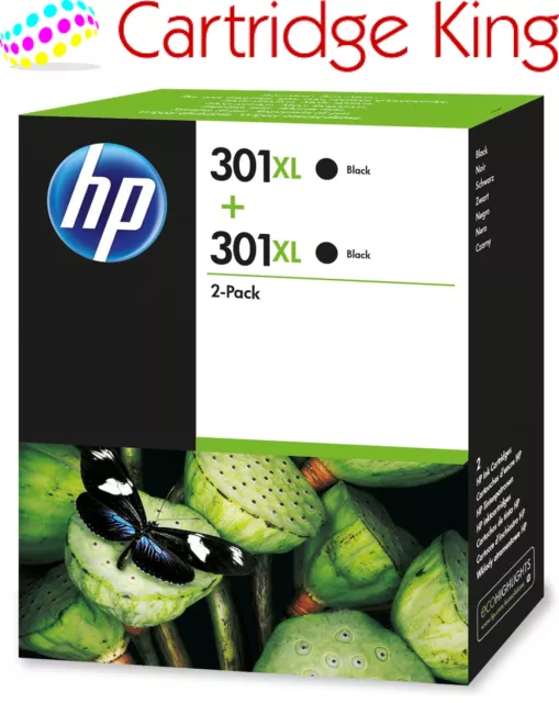 Genuine HP 301XL Black double pack