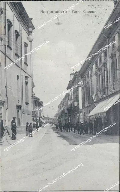 bt5 cartolina borgomanero corso cavour 1916 provincia di novara piemonte