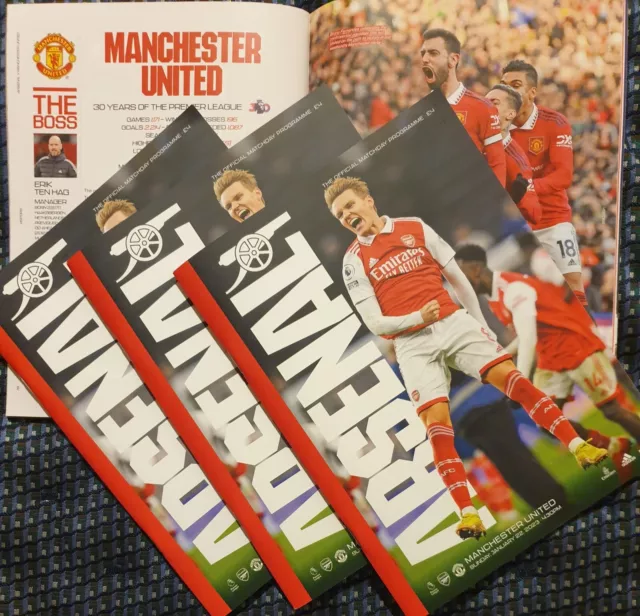 Arsenal V Manchester United Premier League 22/1/2023 Programme. Mint Condition!