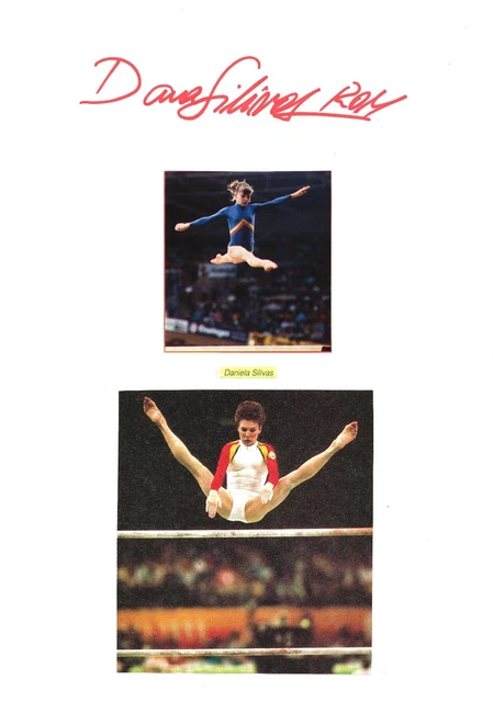 Daniela Silivas  Rumänien  Turnen 1.OS 1988 Karte original signiert WL 340657