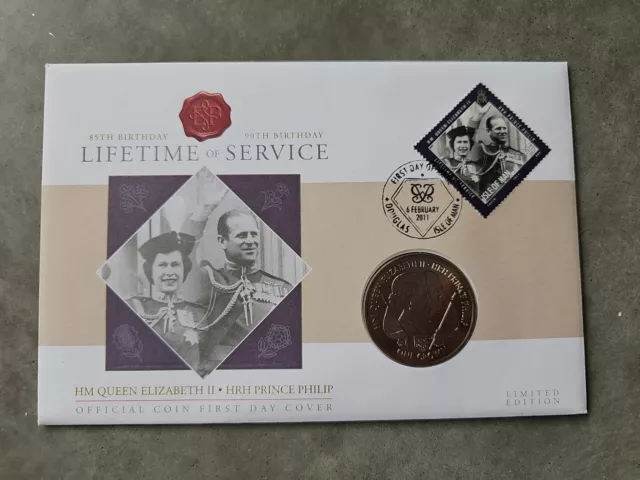 HM Queen Elizabeth II HRH Prince Philip Lifetime Of Service Coin First Day Cover