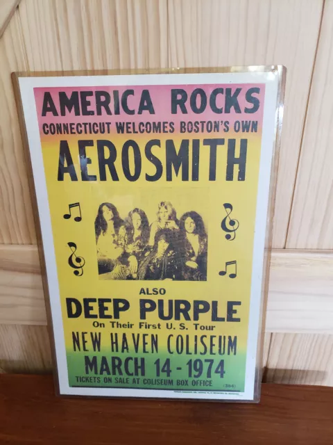 Aerosmith Concert Poster - March 14 1974 New Haven Coliseum w/Deep Purple