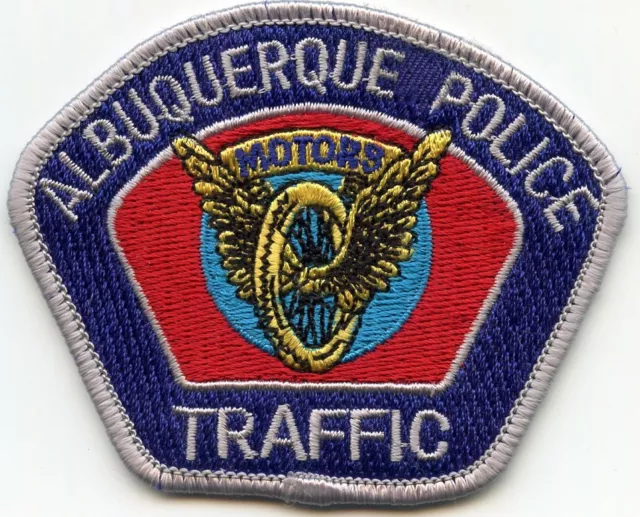 ALBUQUERQUE NEW MEXICO NM MOTORCYCLE Gray SMALL TRAFFIC POLICE PATCH