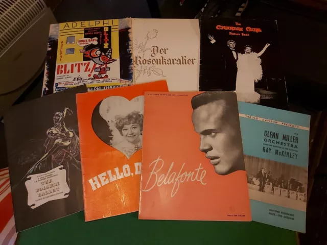 Joblot Of Theatre/Show Programmes x 7 - Bolshoi, Glen Miller, Belafonte Etc.