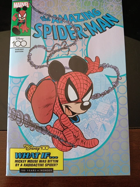 Amazing Spiderman #35 Sciarrone Disney100 Variant Mickey Homage 300 2023 NM+