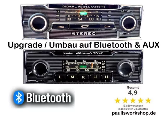 Modernisierung Umbau Becker Monza Cassette auch mit FSE  Bluetooth 5.0 + Aux Old