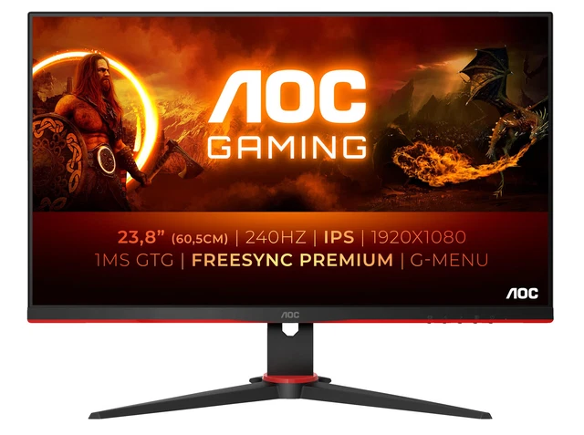 AOC 24G2ZE/BK 24 Zoll Full-HD Gaming Monitor (0,5 ms Reaktionszeit, 240 Hz)