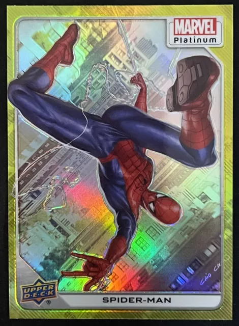 Spider-Man 2023 Upper Deck Marvel Platinum Yellow Rainbow #61