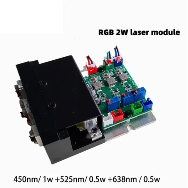 Laser Color RGB 2W 450nm/1w+525nm/0.5w+638nm/0.5w White Laser Module