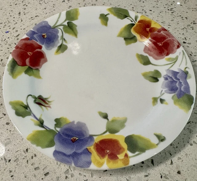 Dessert Plates Pansy Plates CORELLE SUMMER BLUSH Pansy Salad